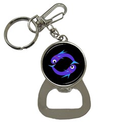 Blue Fishes Bottle Opener Key Chains by Valentinaart