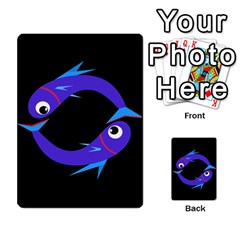 Blue Fishes Multi-purpose Cards (rectangle) 