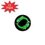 Green fishes 1  Mini Magnet (10 pack)  Front