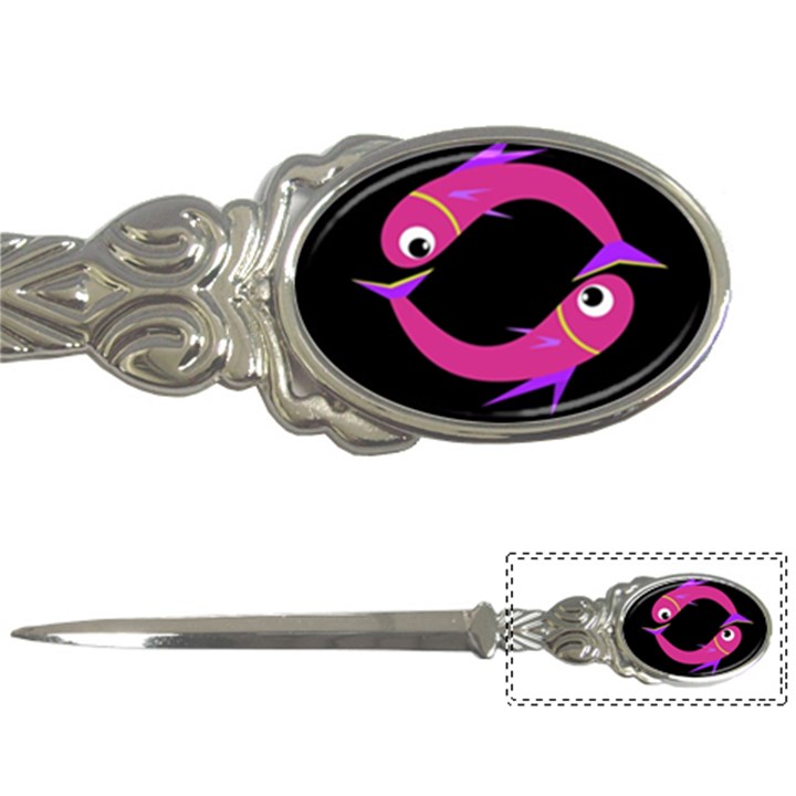 Magenta fishes Letter Openers