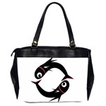 Black fishes Office Handbags (2 Sides)  Back