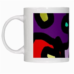 Colorful Abstraction By Moma White Mugs by Valentinaart