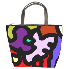 Colorful Abstraction By Moma Bucket Bags by Valentinaart