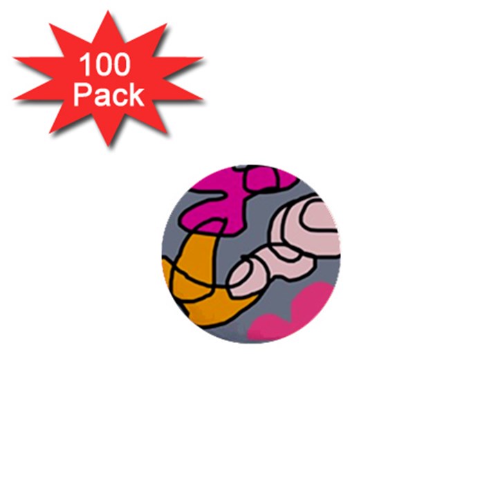 Colorful abstract design by Moma 1  Mini Buttons (100 pack) 