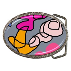 Colorful Abstract Design By Moma Belt Buckles by Valentinaart