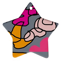 Colorful Abstract Design By Moma Star Ornament (two Sides)  by Valentinaart