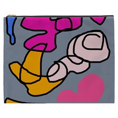Colorful Abstract Design By Moma Cosmetic Bag (xxxl)  by Valentinaart