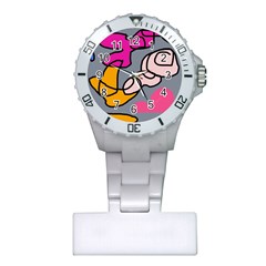 Colorful Abstract Design By Moma Plastic Nurses Watch by Valentinaart