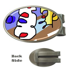 Abstract Comic Money Clips (oval)  by Valentinaart