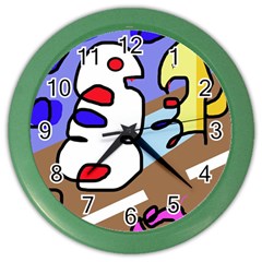 Abstract Comic Color Wall Clocks by Valentinaart