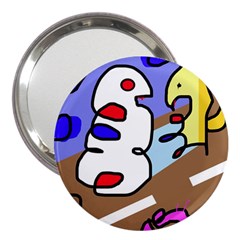 Abstract Comic 3  Handbag Mirrors by Valentinaart