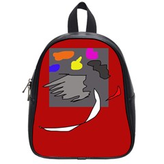 Red Abstraction By Moma School Bags (small)  by Valentinaart