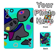 Blue Comic Abstract Playing Cards 54 Designs 