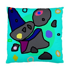 Blue Comic Abstract Standard Cushion Case (one Side) by Valentinaart