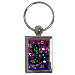 Abstract Colorful Chaos Key Chains (rectangle)  by Valentinaart