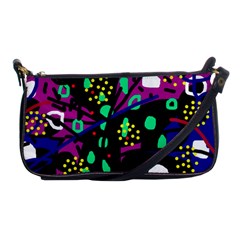 Abstract Colorful Chaos Shoulder Clutch Bags by Valentinaart