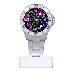 Abstract Colorful Chaos Plastic Nurses Watch by Valentinaart