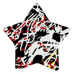 Colorful Chaos By Moma Star Ornament (two Sides)  by Valentinaart
