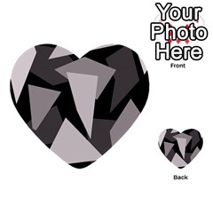 Simple Gray Abstraction Multi-purpose Cards (heart) 