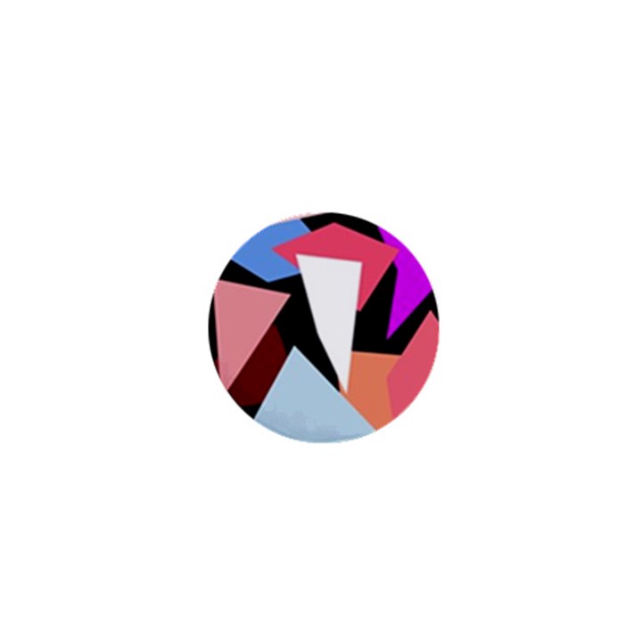Colorful geometrical design 1  Mini Buttons