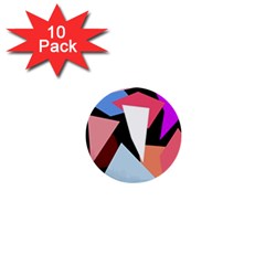 Colorful Geometrical Design 1  Mini Buttons (10 Pack) 