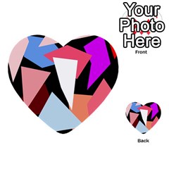 Colorful Geometrical Design Multi-purpose Cards (heart)  by Valentinaart