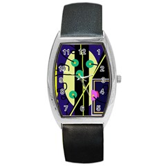 Crazy Abstraction By Moma Barrel Style Metal Watch by Valentinaart