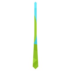 Green And Blue Landscape Neckties (one Side) 