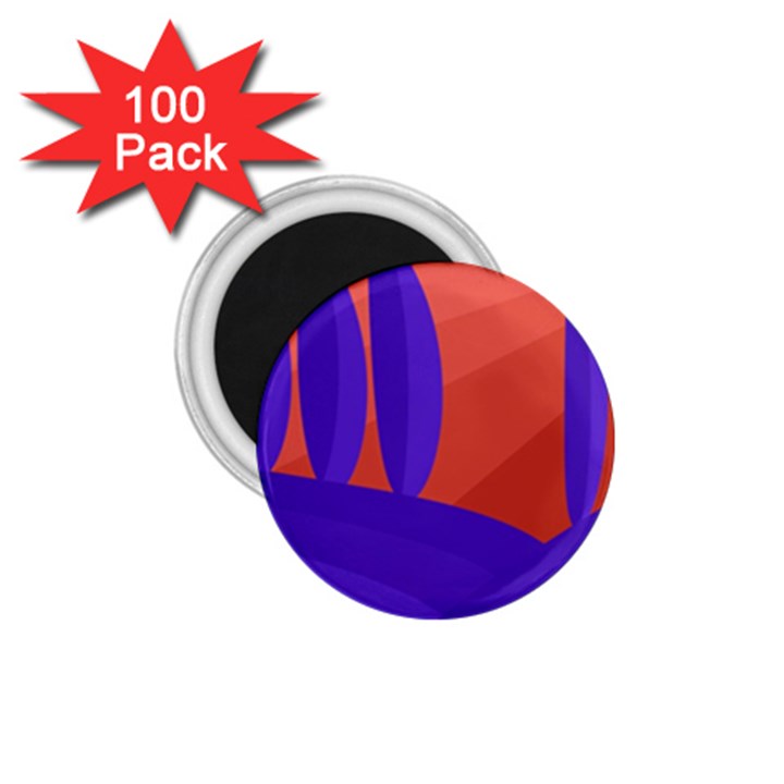 Purple and orange landscape 1.75  Magnets (100 pack) 
