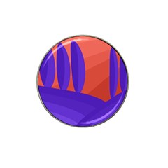 Purple And Orange Landscape Hat Clip Ball Marker (4 Pack) by Valentinaart