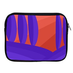 Purple And Orange Landscape Apple Ipad 2/3/4 Zipper Cases by Valentinaart