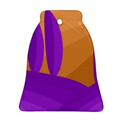 Orange And Purple Landscape Ornament (bell)  by Valentinaart