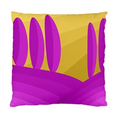 Yellow And Magenta Landscape Standard Cushion Case (one Side) by Valentinaart