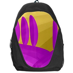 Yellow And Magenta Landscape Backpack Bag by Valentinaart