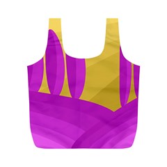 Yellow And Magenta Landscape Full Print Recycle Bags (m)  by Valentinaart