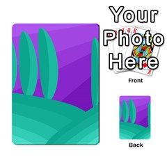 Purple And Green Landscape Multi-purpose Cards (rectangle) 