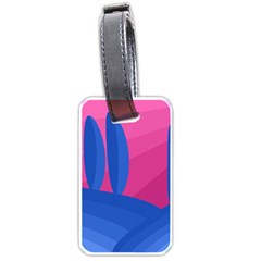 Magenta And Blue Landscape Luggage Tags (one Side)  by Valentinaart