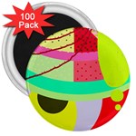 Colorful abstraction by Moma 3  Magnets (100 pack) Front