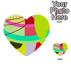 Colorful Abstraction By Moma Multi-purpose Cards (heart) 