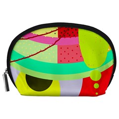 Colorful Abstraction By Moma Accessory Pouches (large)  by Valentinaart