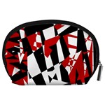 Red, black and white chaos Accessory Pouches (Large)  Back