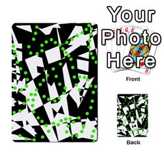 Black, White And Green Chaos Multi-purpose Cards (rectangle)  by Valentinaart