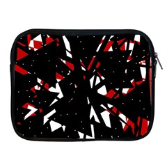 Black, Red And White Chaos Apple Ipad 2/3/4 Zipper Cases