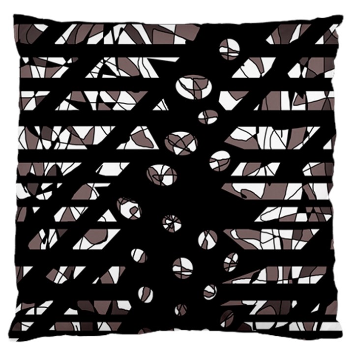 Gray abstract design Large Flano Cushion Case (One Side)