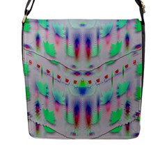 Rainbows In The Moonshine Flap Messenger Bag (l)  by pepitasart