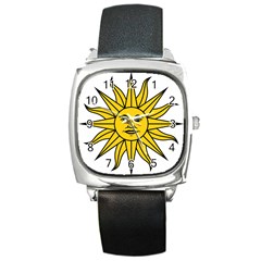 Uruguay Sun Of May Square Metal Watch by abbeyz71