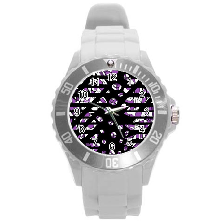 Violet freedom Round Plastic Sport Watch (L)