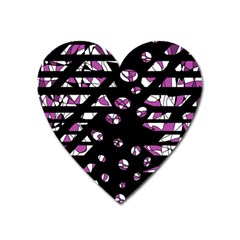 Magenta Freedom Heart Magnet by Valentinaart