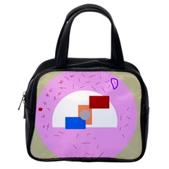 Decorative Abstract Circle Classic Handbags (one Side) by Valentinaart