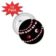 Red Pearls 1 75  Buttons (10 Pack) by Valentinaart